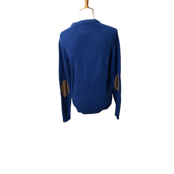 Deadstock American Eagle Sweater Blue Confetti knitted Pullover Long Sleeve Elbo - Picture 3 of 6